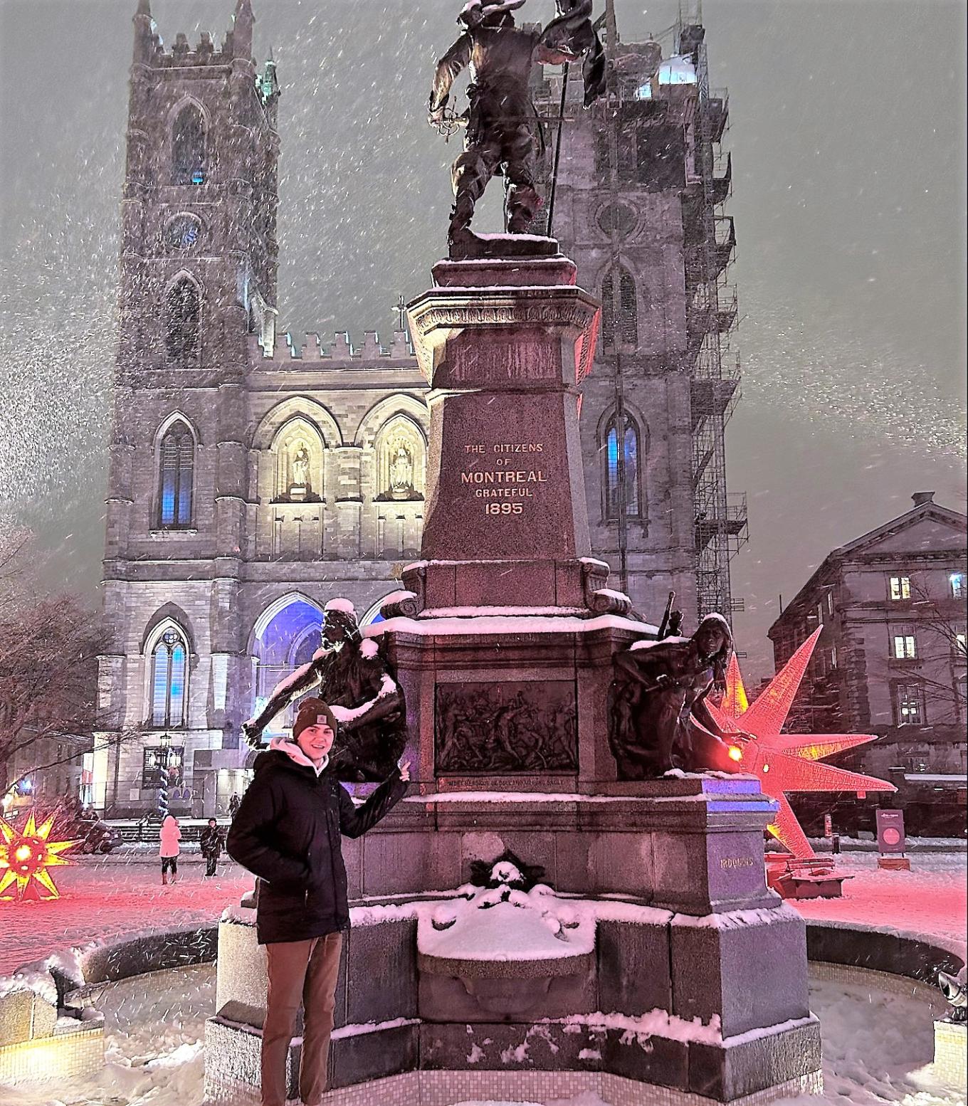 Alex Mocarski in Montreal at night