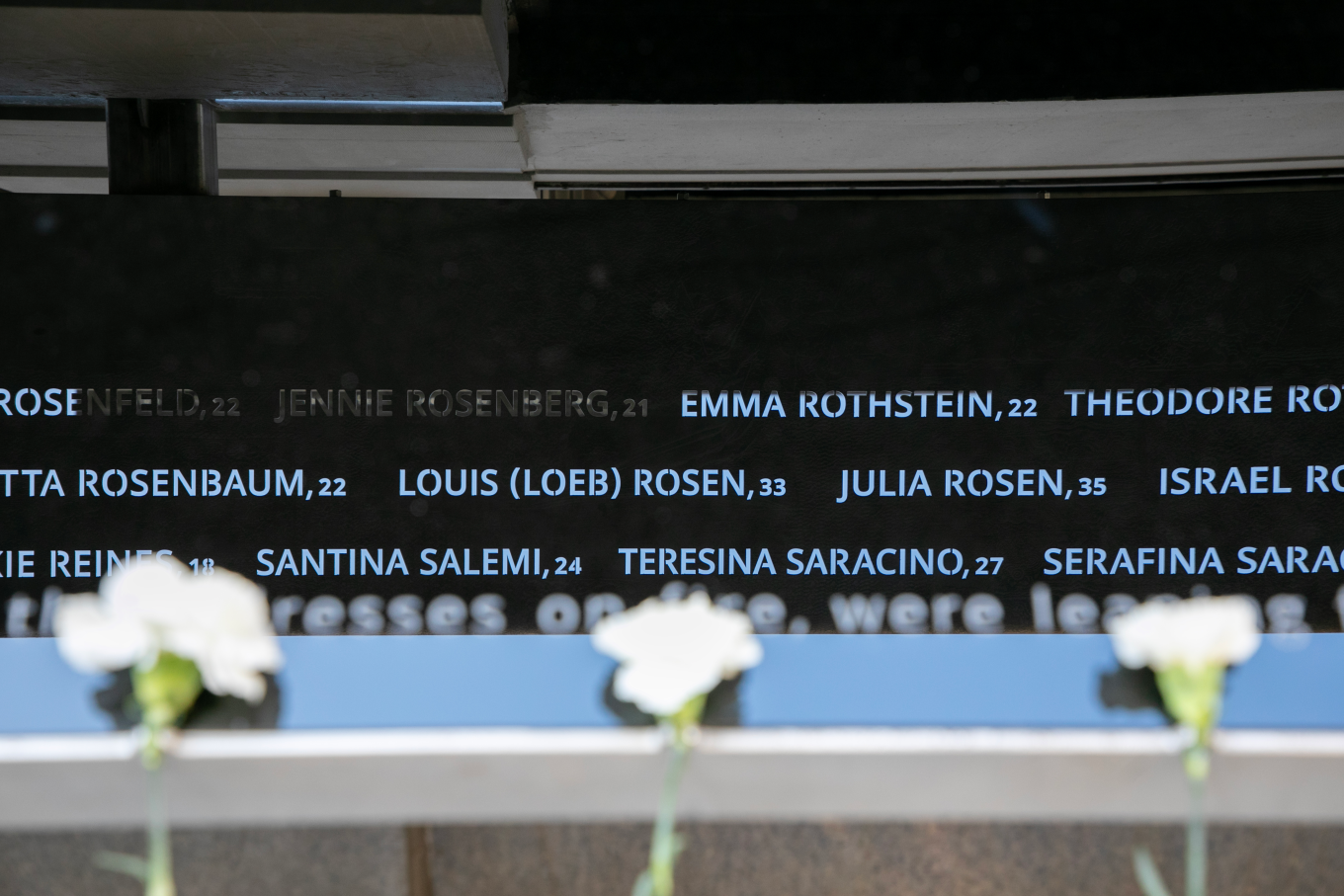 Triangle fire memorial plaque