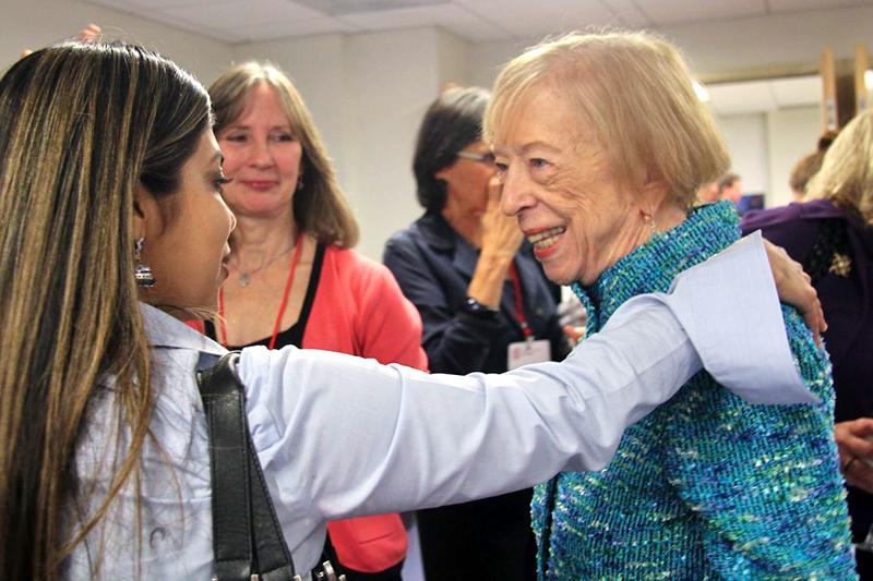 Lois Gray, ILR School faculty member with student