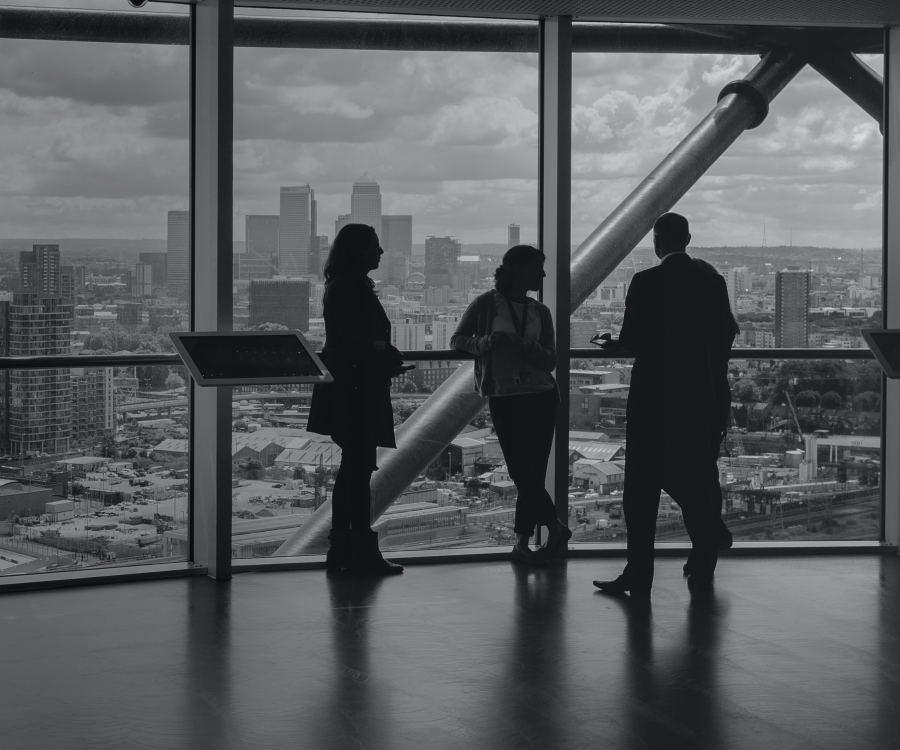 people talking in silhouette