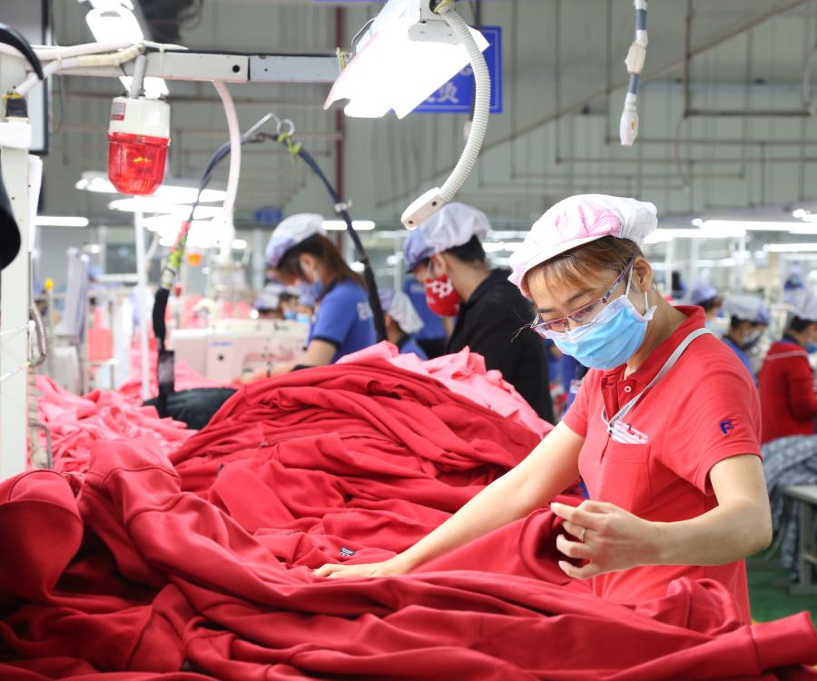 Textile workers in Ho Chi Minh City, Vietnam