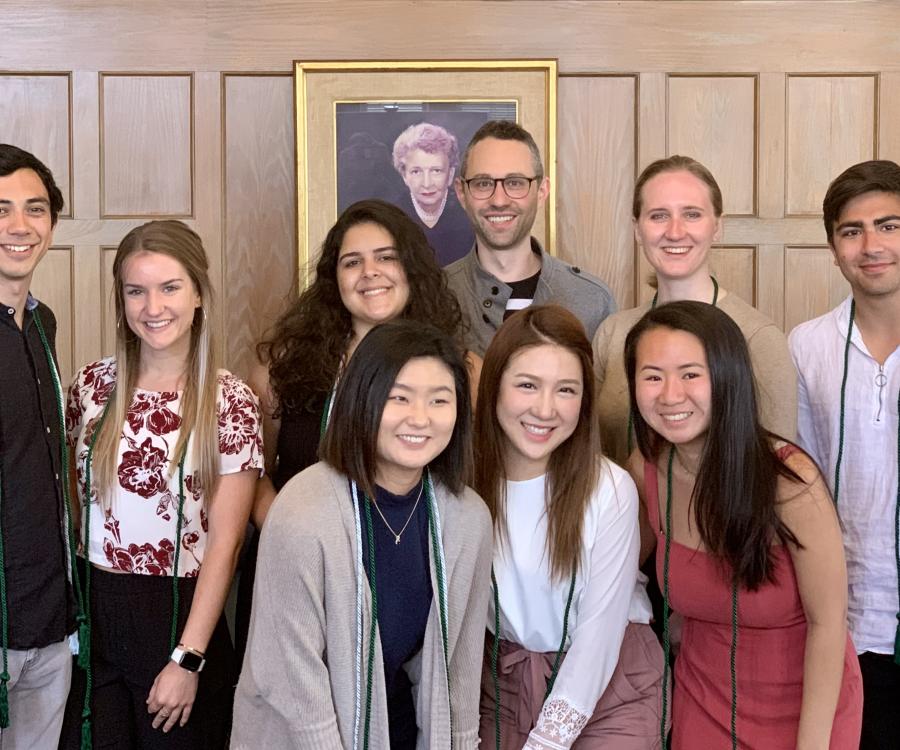 Professor Eli Freidman at IP Senior send-off for ILR Global Scholars