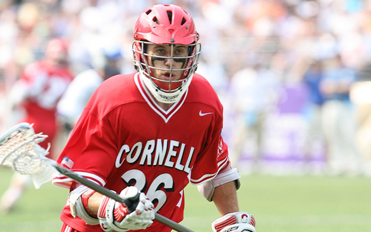 Mitch Belisle ’07 playing Cornell lacrosse