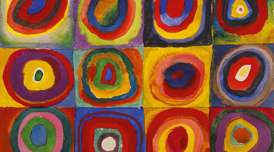 Color Study. Squares with Concentric Circles