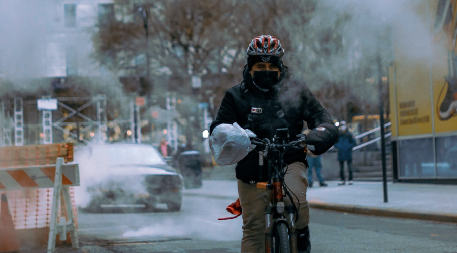 Delivery Biker in New York City