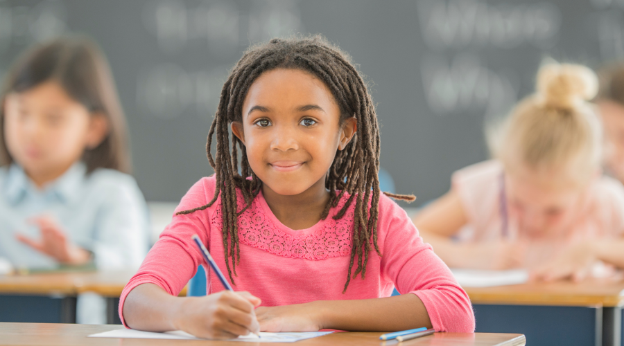 Child doing homework