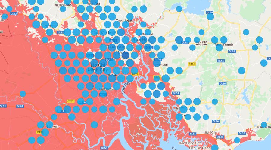 Map of apparel industries in Asia