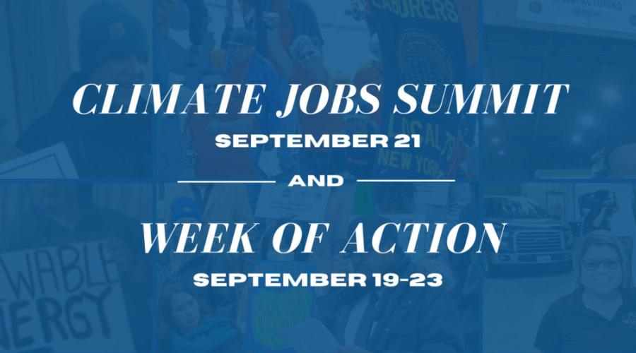 2022 Climate Jobs Summit and Week of Action Banner