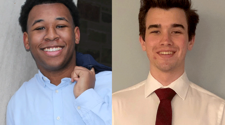 Matisse Nelson ’23, left, and Zach Welch ’23