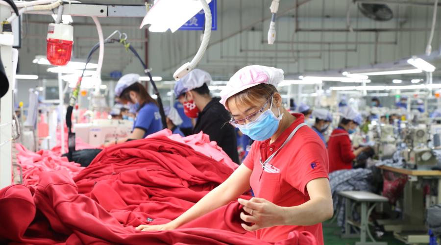 Textile workers in Ho Chi Minh City, Vietnam