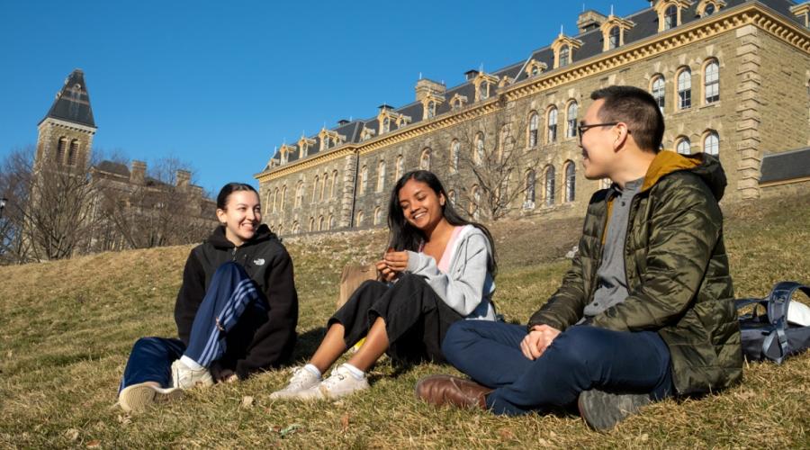 Students on the slope