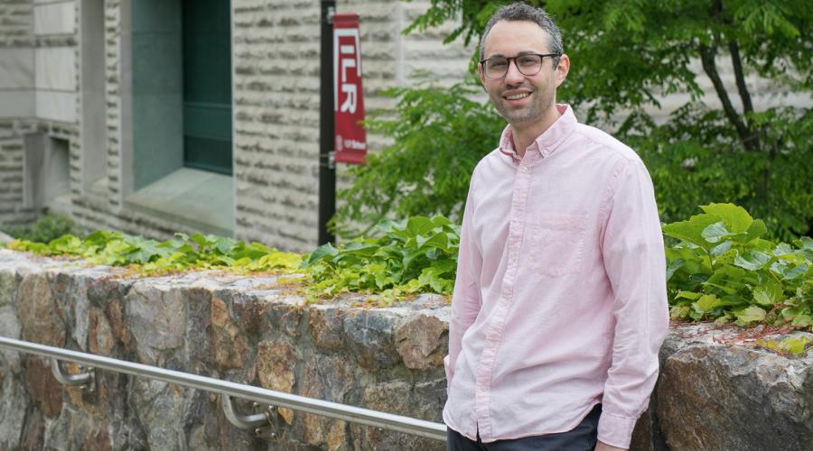 Eli Friedman outside of Ives Hall.