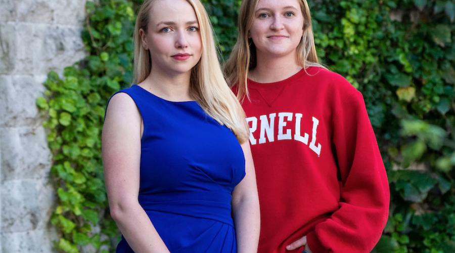 Phoebe Strom, M.S. '18, Ph.D. '21 and Kate Ryan '20