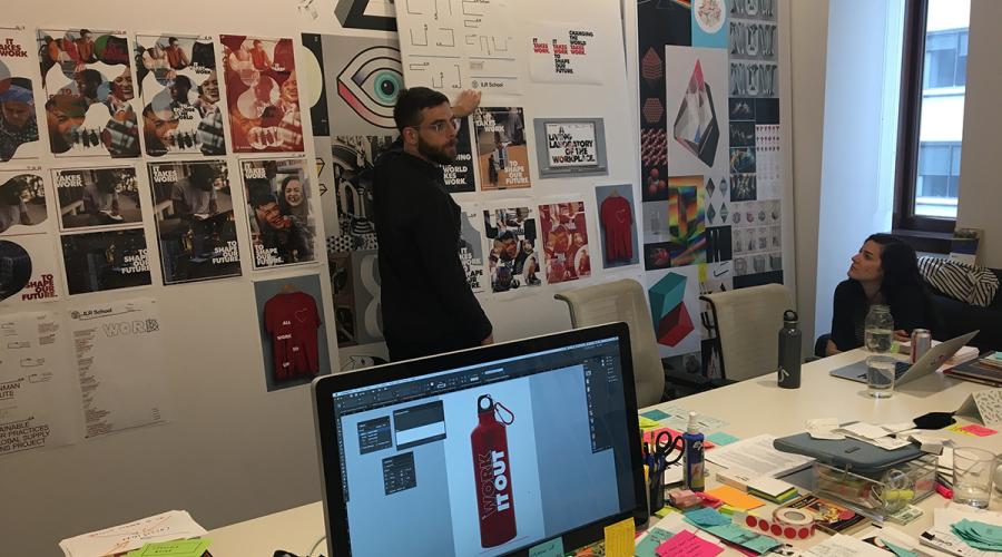 Photo: IDEO explains design decisions in their New York offices