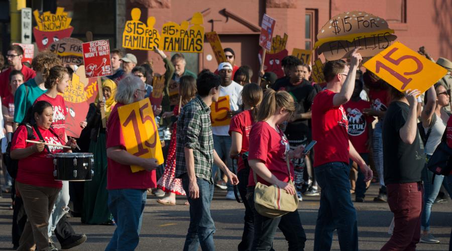 Minimum wage rally