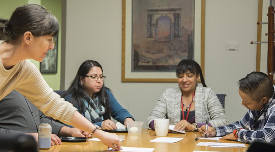 Photo: NYC messaging participants at a table