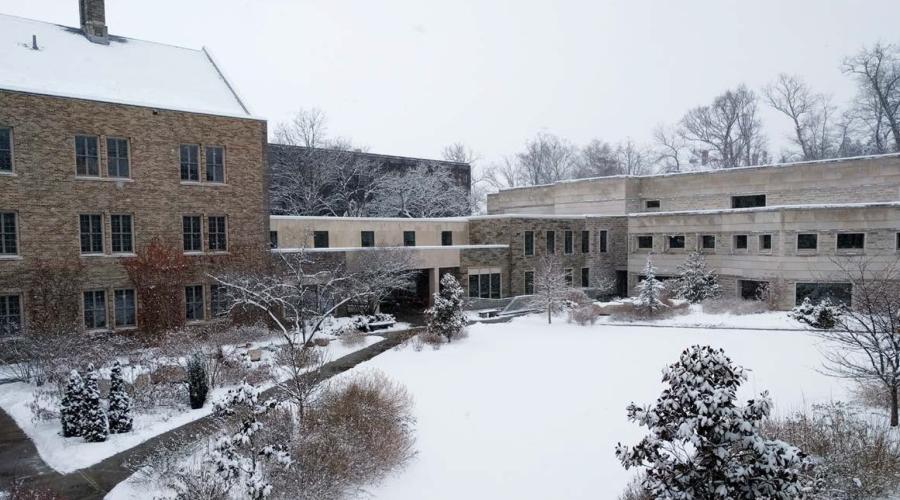 Photo: Snowy Courtyard