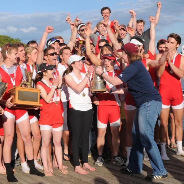 Katie Falb '15 being handed the Jope Cup