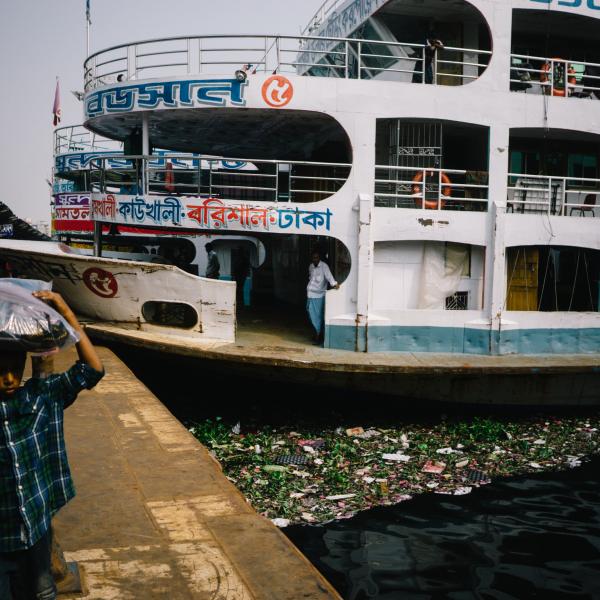 A ship in a foreign port