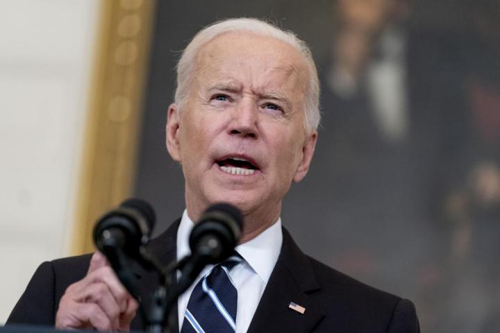 President Joe Biden speaks in the State Dining Room at the White House, Thursday, Sept. 9, 2021, in Washington. Labor unions are divided over vaccine mandates. The split has become more significant after Biden announced his plan to require federal workers get inoculated and private companies with more than 100 employees get vaccinated. (AP Photo/Andrew Harnik)