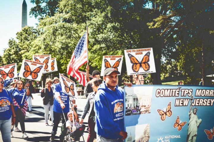 People with Temporary Protected Status march in Washington, D.C., in 2022.