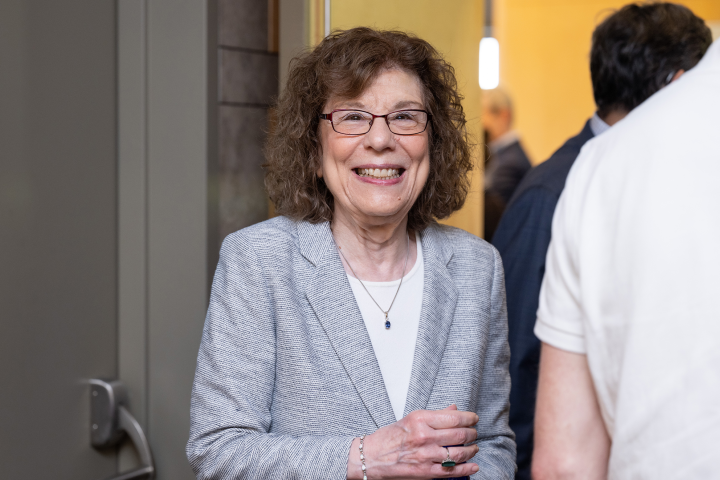 Francine Blau at her retirement part in 2024