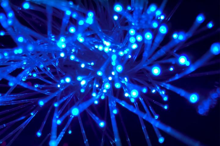 An abstract of network particles.