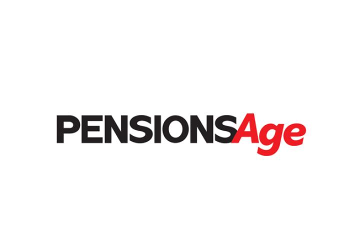 Pensions is written in black bold text, and age is written in red text on a white background