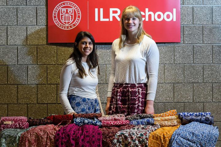 Katrina Torres ’21 and Alena Madar CALS ’21 have partnered with local tribal women in India to sell palazzo pants to provide income to indigenous communities.