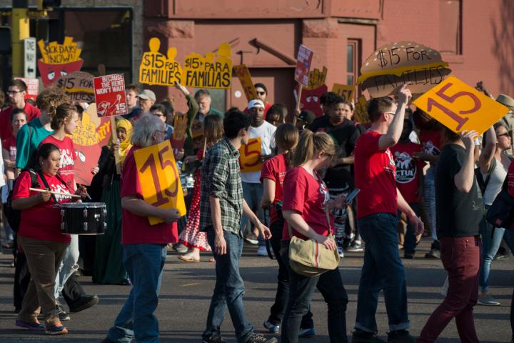 Minimum wage rally