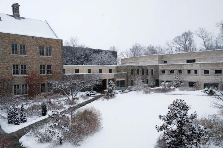 Photo: Snowy Courtyard