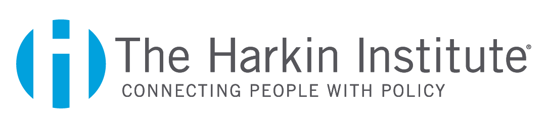 Logo for The Harkin Institute with tagline Connecting People with Policy